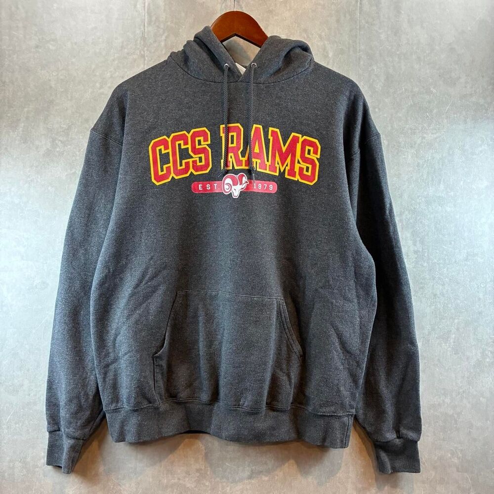 Champion Men's Grey and Black Hoodie